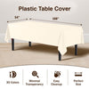 Exquisite Ivory Plastic Table Cloth Disposable 12 Pack, 54 x 108 Inch