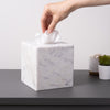 Cork & Mill Marble Tissue Box Cover for Kleenex and More, Square Cube