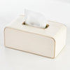 Begei Rectangular Resin Leather Look Tissue Box Cover for Home Decor