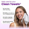 Clean Skin Club Clean Towels XL® Original 50 Ct + Healthy Aging 10ct Travel Pack Duo, 100% USDA Biobased Disposable Face Towels, Makeup Remover Dry Wipes, Ultra Soft, Smooths Fine Lines & Wrinkles