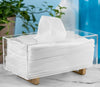 YoBa Thick Acrylic Tissue Box Holder Rectangular Clear Tissue Box Dispenser with Gold Plated Aluminum Legs for Bathroom, Kitchen, Bedroom, Office, Hotels and Restaurant