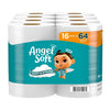 Angel Soft Toilet Paper, 16 Mega Rolls = 64 Regular Rolls, Soft and Strong Toilet Tissue