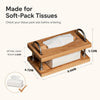 TNCANJU Wooden Tissue Box Holder for Soft Packs, Rectangular Cover, Natural