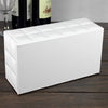 High-end Fashion Pu Leather Tissue Box Holder Cover Rectangular,Napkin Facial Tissues Cube Dispenser,Tissue Cover Decorative Container with Magnetic Bottom for Home Office Car (White)