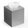 Tissue Box Cover, Square Plastic Tissue Holder with Non-Slip Base, Sliver