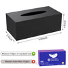 Acrylic Tissue Box Holder, PITBVO Rectangular Shiny Black Tissue Box Cover