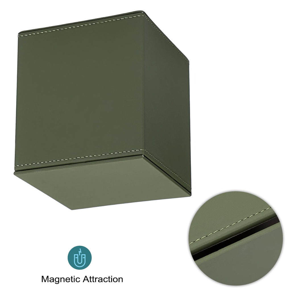 Sumnacon Square Tissue Box Cover with Magnetic Bottom,PU Tissue Box Holder