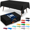 misaya 6 Packs Plastic Table Cloth Black Disposable Tablecloth