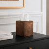 Monarch Abode Tissue Box Cover Square – Hand Hammered Antique Copper Metal Tissue Holder Box for Bathroom Accessory, Aesthetic Decorative Facial Napkin Cube for Modern Home Decor