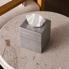 Monarch Abode Tissue Box Cover Square – Handcrafted Border Embossed Pewter Metal Tissue Holder Box for Bathroom Accessory, Aesthetic Decorative Facial Napkin Cube for Modern Home Decor