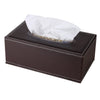 High-end Fashion Pu Leather Tissue Box Holder Business Black,Rectangular Tissue Box Cover,Napkin Holder Drawer Paper Dispenser,Home Office car Tissue Holder with Magnetic Bottom (Brown)