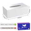 Acrylic Tissue Box Cover Rectangle, PITBVO White Tissue Box Holder