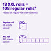 Amazon Basics Soft and Strong 2-Ply Toilet Paper, 18 Ultra Rolls = 72 Regular Rolls, Unscented, 340 Sheet (3 Packs of 6), Packaging May Vary
