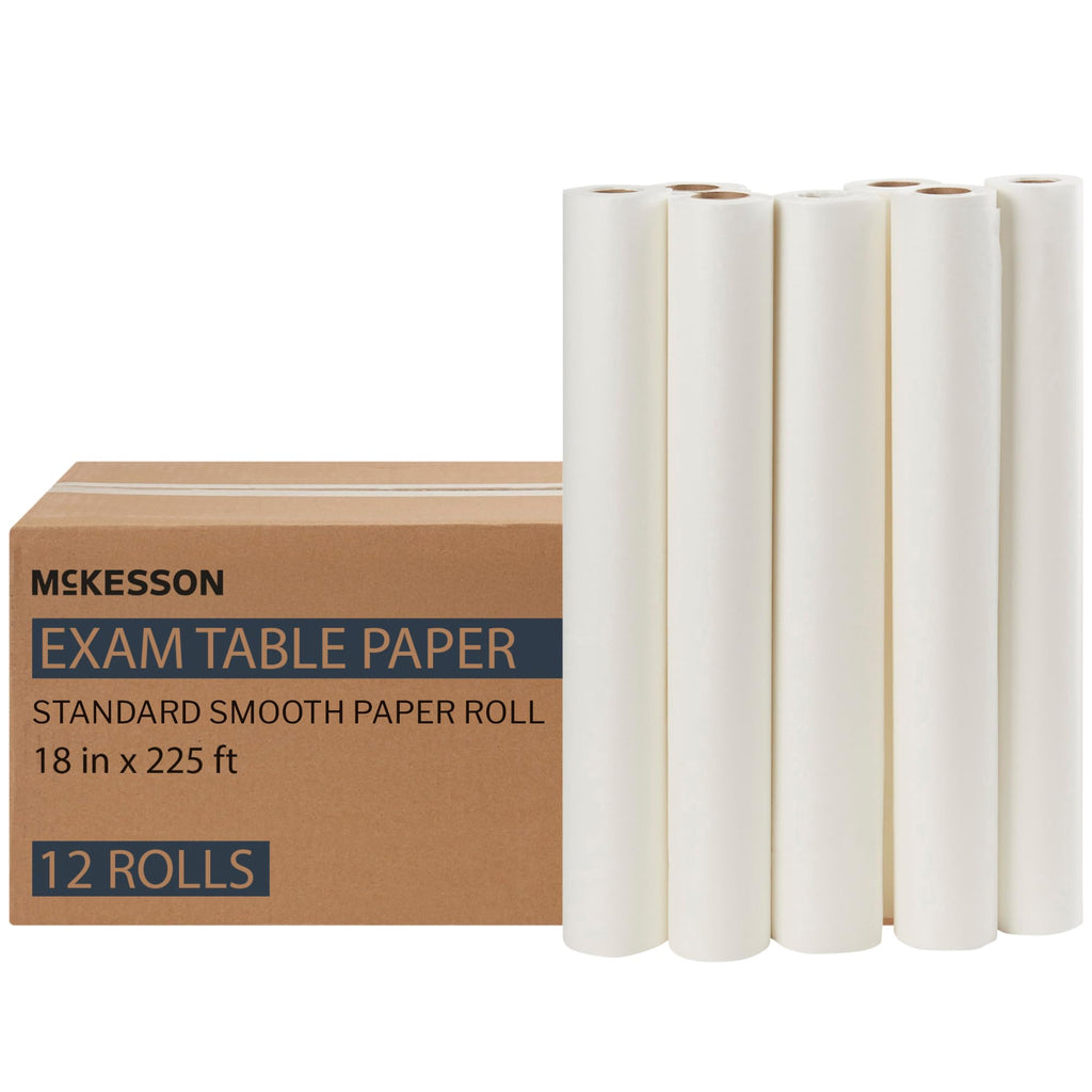 McKesson Medical Exam Table Paper Rolls, Spa, 18 in x 225 ft, 12 Rolls