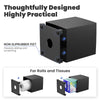 Tissue Box Cover, Square Plastic Tissue Holder with Non-Slip Base, Black