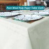 TheoZemica Cream White Disposable Paper Tablecloths for Rectangle Tables 4 Pack, 54×108 Inch Waterproof Paper with Plastic Backing, Party Table Cover for Wedding Christmas Baby Shower Graduation