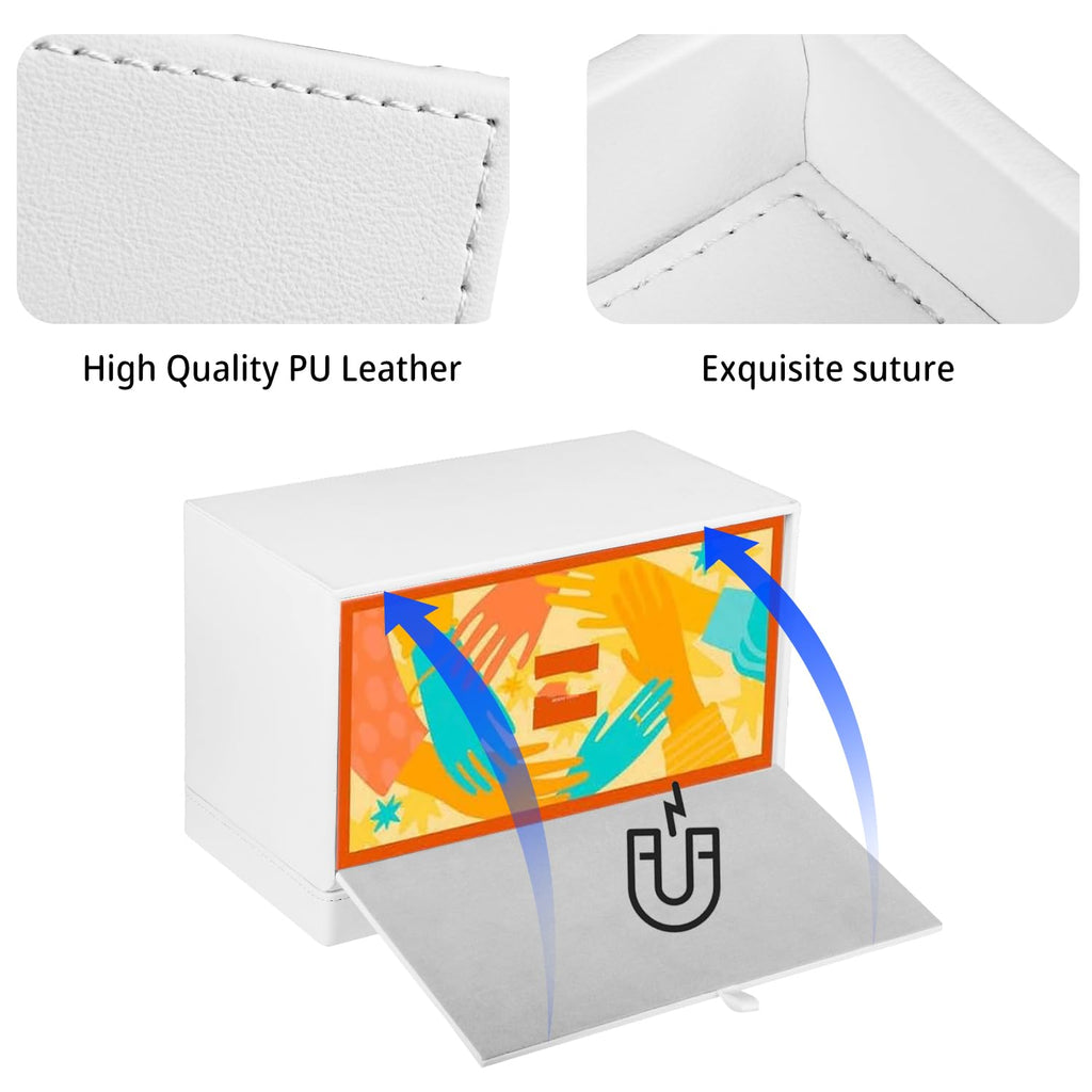 Extra Large Tissue Box Cover with Storage Tray,Rectangle Tissue Box Holder