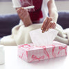 Yinder 12 Pack Facial Tissue Boxe Cube Tissue for Classroom, Pink Bow