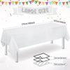 Ragnhild 3 Pack White Paper Tablecloths for Rectangle Tables, 3 Ply Paper Disposable Table Cloths for Parties, Bulk Rectangle Party Table Cover for Birthday, Wedding, Anniversary, Banquet, 54x108Inch