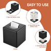 Y-in Hand Tissue Box Cover, Modern Decorative Square Facial Storage Tissue Box Holder, Home Accessories for Bathroom Vanity Countertops, Dressers, Night Stand, Parlors and Office - Matte Black