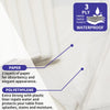 Dozobeede [6 Pack] White Paper Tablecloth Disposable for Rectangle Tables, 54 X 108 Inch Party Table Cover with Plastic Backing, Waterproof 3 Ply Table Cloth for Wedding Labor Day Outdoor Picnic BBQ