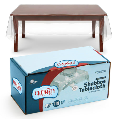 Clearly Elegant Clear Plastic Table Cover, 68