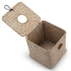 Tissue Box Cover Square, Seagrass Tissue Box Holder, Woven Facial Tissue Holder, Rattan Wicker Tissue Box, Decorative Tissue Cover for Dinner Table, Living Room, Bathroom, Bedroom, Office (Whitewash)