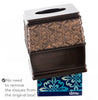 Dublin Brown Square Resin Tissue Box Cover