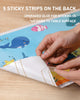 Babebay Disposable Stick-On Placemats for Baby, 60 Pack, 3 Animal Designs