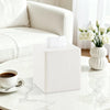 Cretkhp PU Leather Square Tissue Box Cover Tissue Box Holder Cube (Cream)