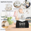 PaJiaNi Black Leather Tissue Box Cover for Bathroom Decor,Funny Decorative Toilet Paper Box Holder for WC,You NEVEN Know What You Have Until It's Gone AKE Toilet Paper,9.8x5.9x5.9