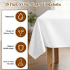 KongTiva 15 Pack White Paper Tablecloths for Rectangle Tables 55 x 108 Inch