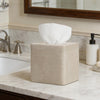 Sand Stone-Look Square Tissue Box Cover, Luxury Beige Cube Tissue Box Case
