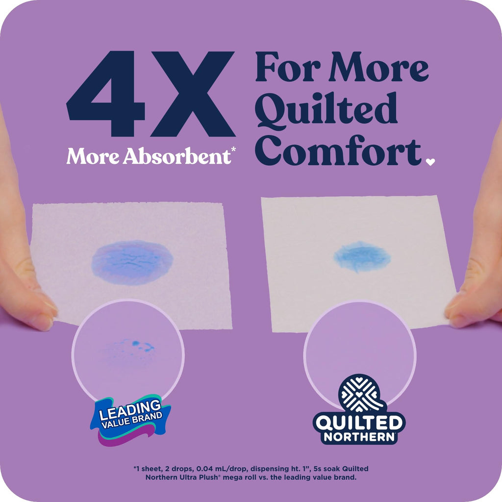 Quilted Northern Toilet Paper, Ultra Plush, 24 Mega Rolls, Bath Tissue