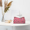 PaJiaNi Pink Christmas Tissue Box Cover Rectangle for Winter Holiday Decor