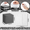 Fourluoo 12 Pack Christmas Black White Plaid Facial Tissues Cube Boxes 600 Sheets 3 Ply Small Square Tissues Bulk for Xmas Car Bedroom Supplies
