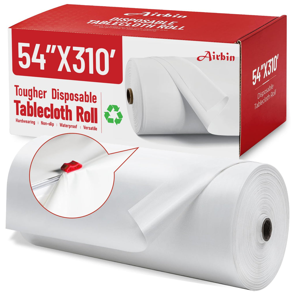 Plastic Table Cloth, 310 Ft X 54 In Disposable Tablecloth Roll