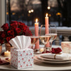 Fuyoooo 12 Pack Cube Facial Tissue Boxes Red Heart for Wedding Party Decor