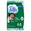 Puffs Facial Tissue Plus Lotion, Mega Cube Box, 72 Tissues Per Box, 6 Count