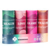 CLOVER Travel Tissues 3-Ply Facial Tissues & Car Tissues - Compact Tissue Canister for Cup Holder, Office, Bedroom, Vanity (Lition Pack of 4)
