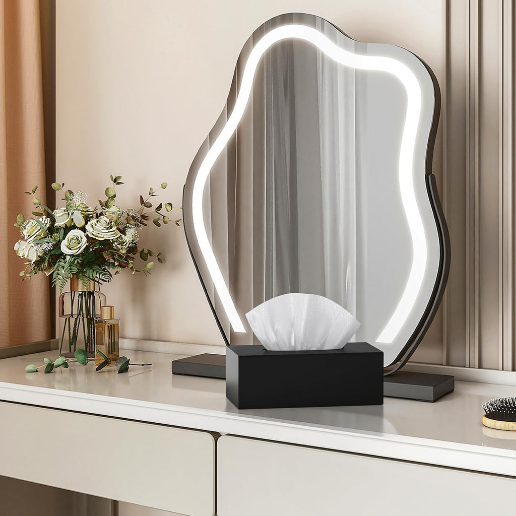 SILUT Matte Black Rectangle Acrylic Tissue Box Cover