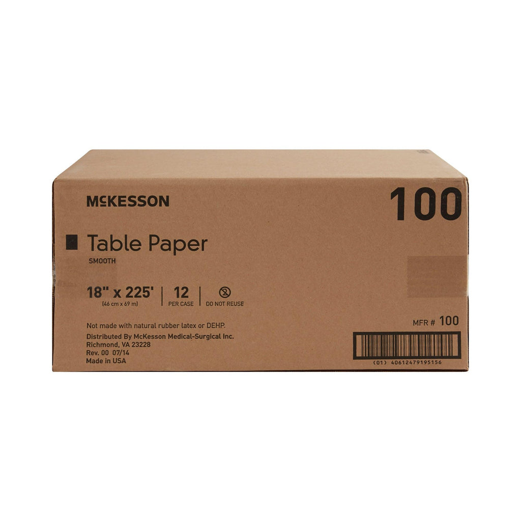 McKesson Medical Exam Table Paper Rolls, Spa, 18 in x 225 ft, 12 Rolls