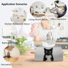 PaJiaNi Cute Black Cat Leather Tissue Box Cover for Bathroom Decor,Fun Cat Toilet Paper Box Holder,Funny Decorative Facial Paper Case for Living Room Bathroom Office Desk,9.8x5.9x5.9In