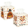 Thyle 2 Pcs Thanksgiving Tissue Box Cover Turkey Square Tissue Case Holder