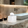 SILUT Square Marble Texture Acrylic Tissue Box Cover