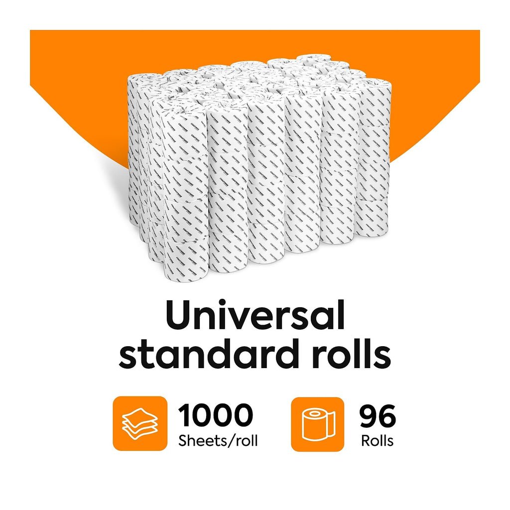Coastwide Professional 1-Ply Toilet Paper, 1000 Sheets/Roll, 96 Rolls