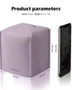 Tclouda Tissue Box Cover for PU Leather, Modern Simple Solid Color Holder Square Tissue Bag, Ideal for Bathrooms,Office,Car,Nightstand,Outdoor Tent,Dining Table,5"X5"X5", Double Purple