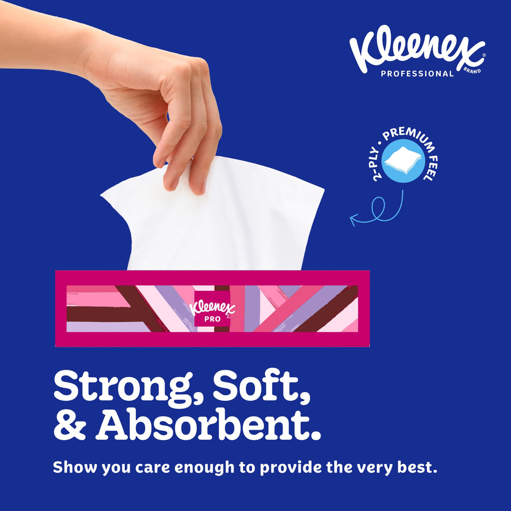 Kleenex Professional Facial Tissue, Bulk, 64 Boxes x 48 Tissues (21195)