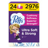 Puffs Facial Tissues Ultra Soft, 24 Family Rectangle Boxes, 124 Facial Tissues per Box, Allergies and Colds (Packaging May Vary)