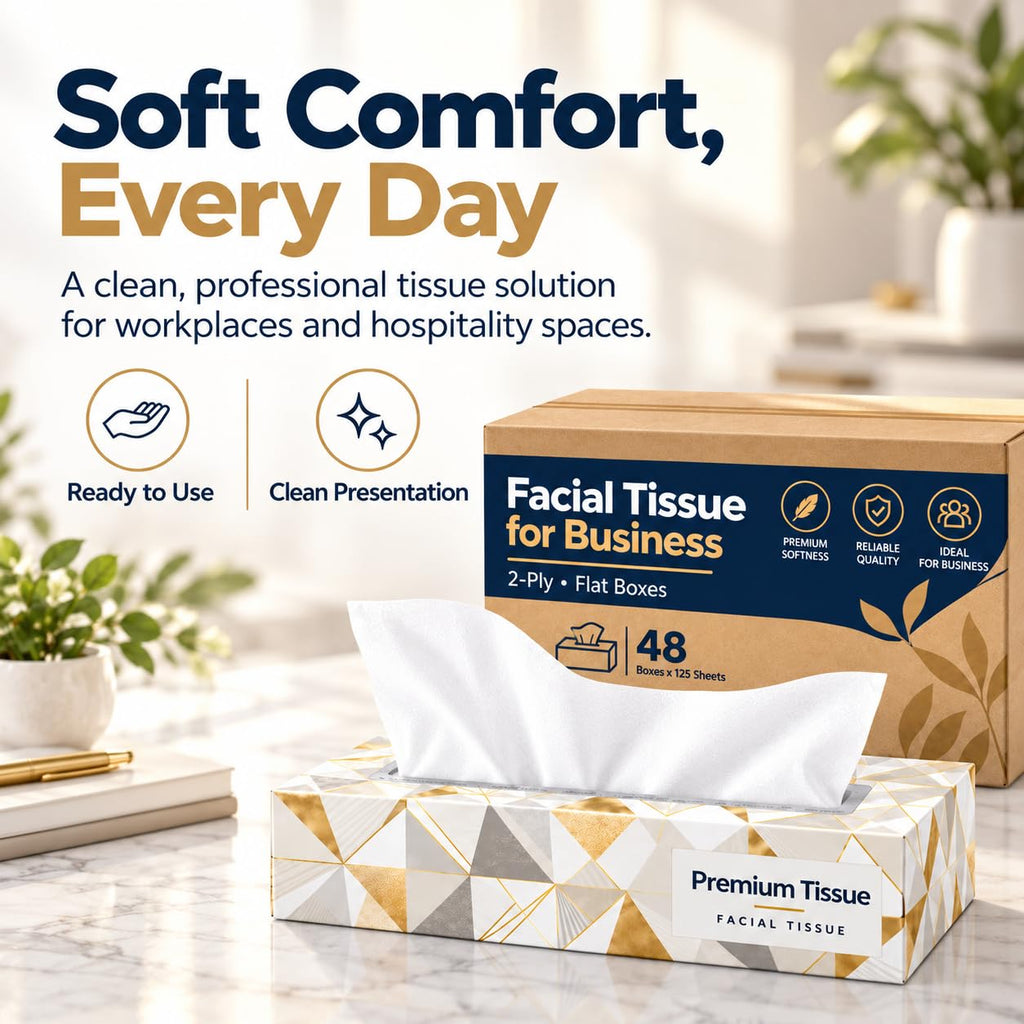 Professional Facial Tissues, 48 Boxes, 125 Tissues per Box